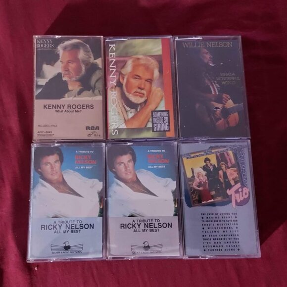 All for $19 Lot of 6 country music cassette tapes k7 dolly Parton Harris kenny r - Picture 1 of 1